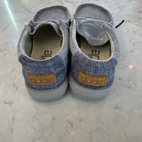 Hey Dude Wally Youth Light Gray Slip-On Shoes - Picture 3 of 6